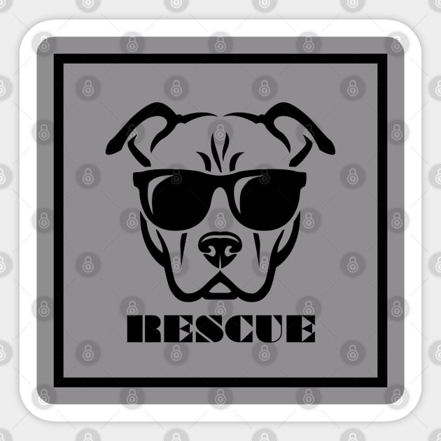 Rescue Dog Sticker by DDT Shirts